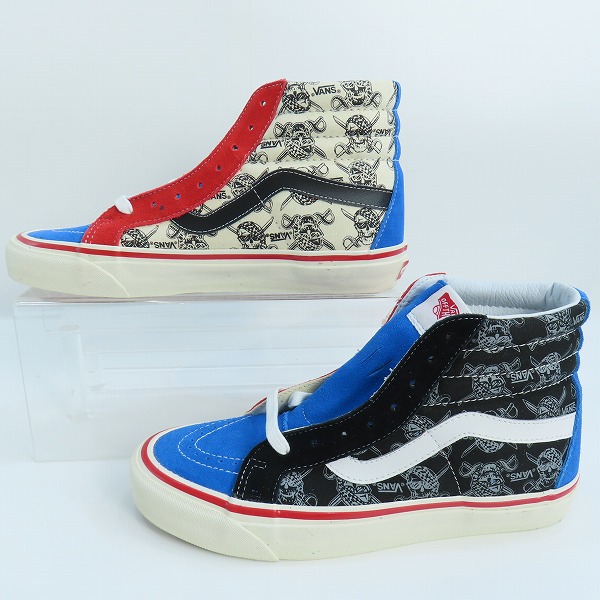 実際に弊社で買取させて頂いた【未使用】VANS/バンズ SK8-HI 38 REISSUE/スケート ハイ 50周年記念 パイレーツスカル ハイカットスニーカー VN0A2XS1JSO/26.5の画像 3枚目