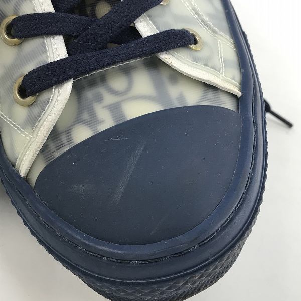 実際に弊社で買取させて頂いたDior/ディオール オブリーク PVC×ラバー ローカット スニーカー20CDC/43の画像 8枚目