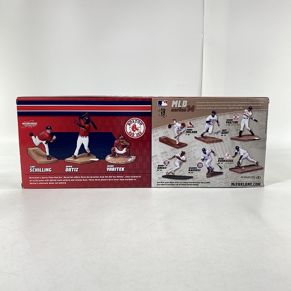 実際に弊社で買取させて頂いた【未開封】McFARLANE TOYS/マクファーレントイズ ボストン・レッドソックス SCHILLING/ORTIZ/VARITEK フィギュアの画像 2枚目