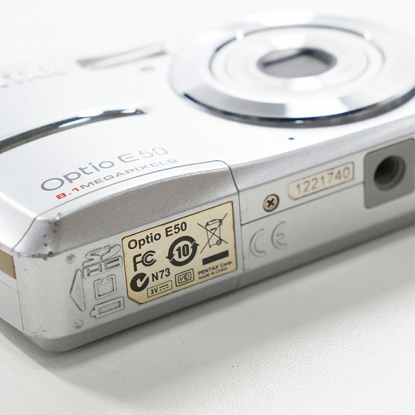 実際に弊社で買取させて頂いたPENTAX/ペンタックス Optio E50 コンパクトデジタルカメラ 動作未確認の画像 6枚目
