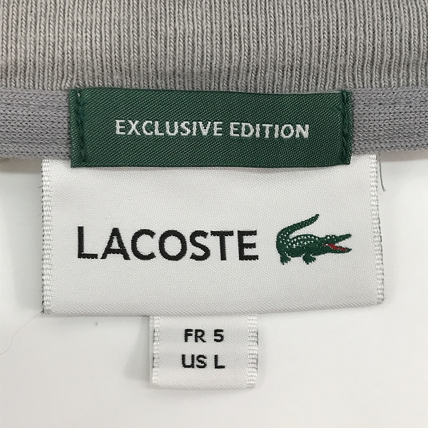 実際に弊社で買取させて頂いたLACOSTE/ラコステ 鹿の子地 ロングスリーブTシャツ グレー TH029J /Lの画像 2枚目