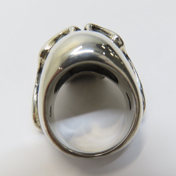 実際に弊社で買取させて頂いたTHIRTEEN DESIGNS/サーティーンデザインズ マッドスカルリング w/ストーンアイズ 16-17.5号の画像 5枚目