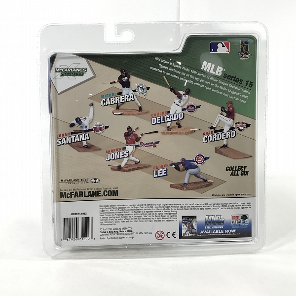 実際に弊社で買取させて頂いた【未開封】McFARLANE TOYS/マクファーレントイズ アトランタ・ブレーブス #25 ANDRUW JONES フィギュアの画像 2枚目