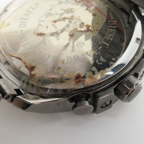 実際に弊社で買取させて頂いたDIESEL/ディーゼル ONLY THE BRAVE クロノグラフ DZ-4329【動作未確認】の画像 6枚目