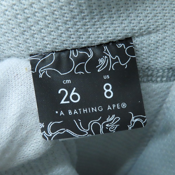 実際に弊社で買取させて頂いたA BATHING APE/アベイシングエイプ SHARK STA JAPAN/シャークスタ イタリア スニーカー/OZXSHMX91305M/26の画像 5枚目