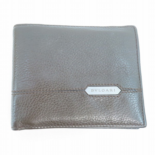 実際に弊社で買取させて頂いたBVLGARI/ブルガリ レザー二つ折り財布