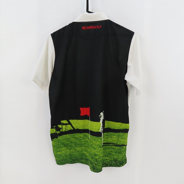 実際に弊社で買取させて頂いたBEAMS GOLF/ビームスゴルフ ポロシャツ ホワイト 82-02-0513-336/Mの画像 1枚目