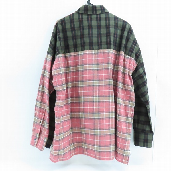 実際に弊社で買取させて頂いたLOEWE/ロエベ Loewe Oversized Patchwork Check Shirt/オーバーサイズシャツ H526Y05W67/39の画像 1枚目