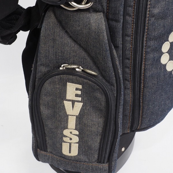 実際に弊社で買取させて頂いたEVISU GOLF/エヴィスゴルフ/エビス デニム 8分割 スタンド式キャディバッグの画像 5枚目