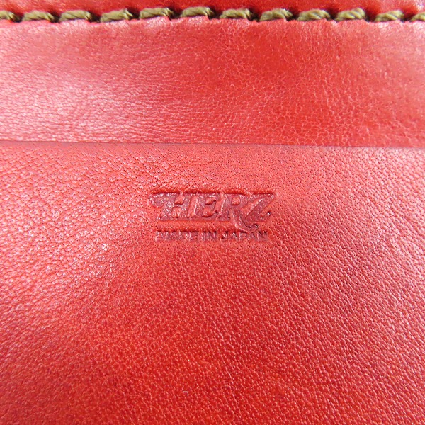 実際に弊社で買取させて頂いたHERZ/ヘルツ レザー 二つ折り L字ファスナー ミニウォレット/財布の画像 5枚目