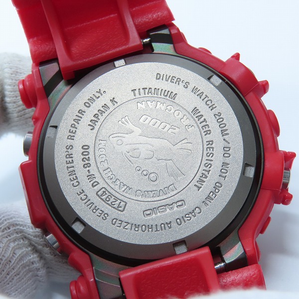 実際に弊社で買取させて頂いたG-SHOCK/Gショック FROGMAN 2000年特別仕様モデル 赤蛙 DW-8200F-4JR【動作未確認】の画像 3枚目