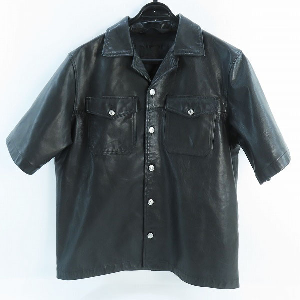 実際に弊社で買取させて頂いたDIESEL/ディーゼル カウハイド/レザー 半袖 シャツジャケット/S