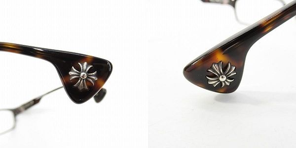 実際に弊社で買取させて頂いたCHROME HEARTS/クロムハーツ DIXON YU-A メガネフレーム アイウェア DB-DTの画像 8枚目