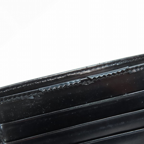 実際に弊社で買取させて頂いたBVLGARI/ブルガリ レザー二つ折り財布 ブラックの画像 6枚目