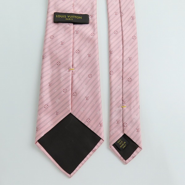 実際に弊社で買取させて頂いたLOUIS VUITTON/ルイヴィトン 総柄 シルク 100％ ネクタイの画像 3枚目