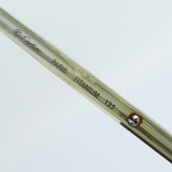 実際に弊社で買取させて頂いたCartier/カルティエ  度入り眼鏡/メガネフレーム/アイウェア チタン A75258の画像 8枚目