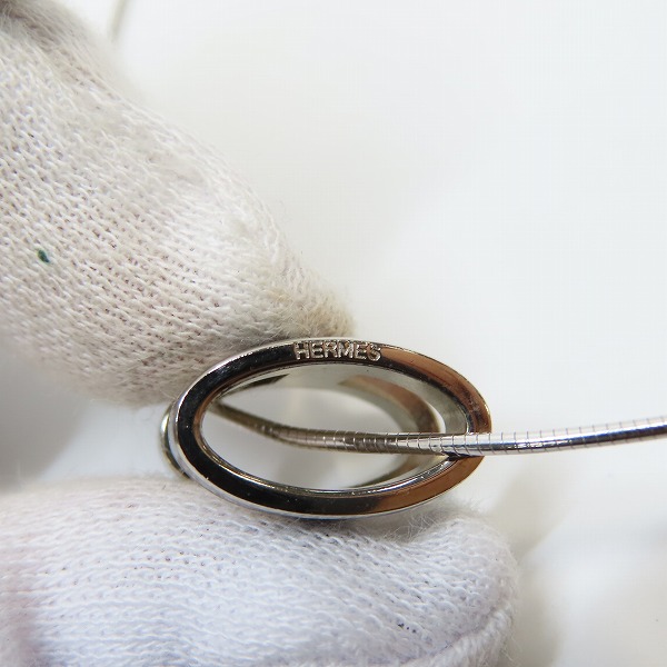 実際に弊社で買取させて頂いたHERMES/エルメス H チャーム ポップアッシュ ワイヤー ネックレスの画像 4枚目