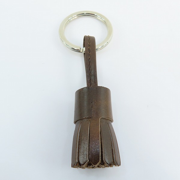 実際に弊社で買取させて頂いたJOHN LOBB/ジョンロブ  POMPOM KEYRING/キーホルダー キーリング ダークブラウンの画像 2枚目