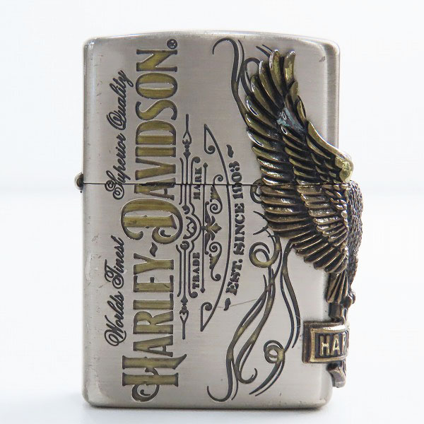 実際に弊社で買取させて頂いたZIPPO/ジッポー ハーレーダビッドソン  アンティーク シルバー＆ゴールド 古美仕上げ 2023年製