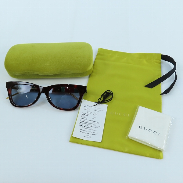 実際に弊社で買取させて頂いたGUCCI/グッチ インターロッキングG サングラス/アイウェア GG0598S 002の画像 8枚目