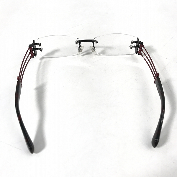 実際に弊社で買取させて頂いたLess than human/レスザンヒューマン TENRAI メガネフレーム アイウェア ブラック×レッド　の画像 2枚目