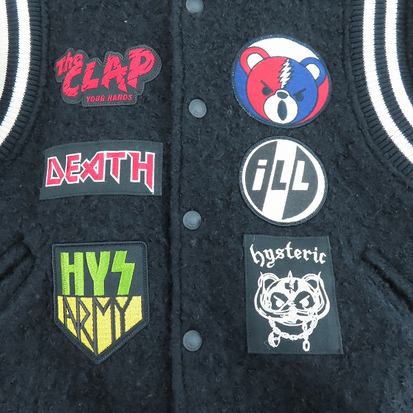 実際に弊社で買取させて頂いたHYSTERIC GLAMOUR/ヒステリックグラマー ヒスベア ウール スタジャン ワッペン 01173AB07 /Mの画像 5枚目