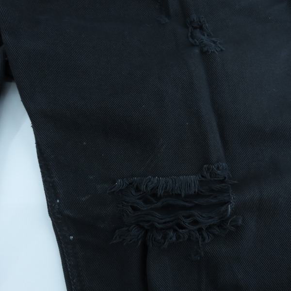 実際に弊社で買取させて頂いたDOLCE&GABBANA/ドルチェ&ガッバーナ 16GREEN メタルロゴプレート ダメージ加工 ブラック デニム パンツ GZN9CT/G8G11/50の画像 7枚目