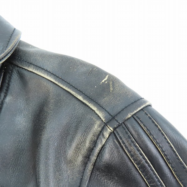 実際に弊社で買取させて頂いたSCHOTT/ショット レザー ダブルライダース ジャケット/Lの画像 6枚目