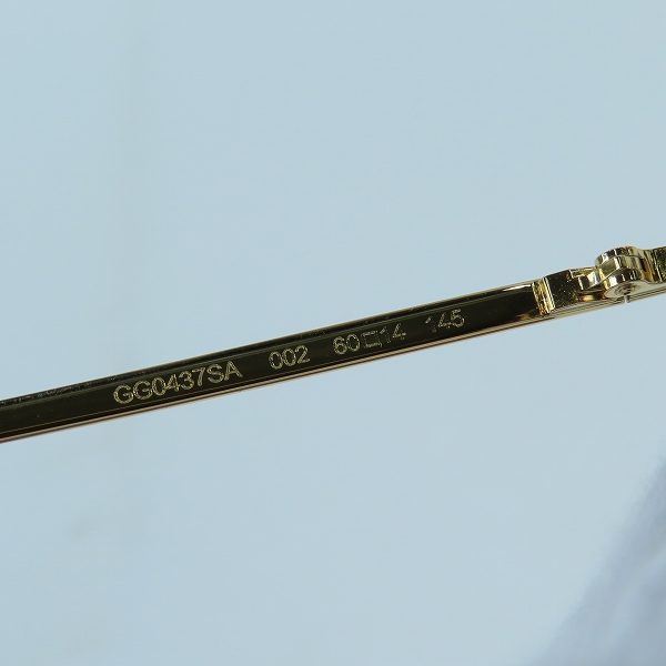 実際に弊社で買取させて頂いたGUCCI/グッチ インターロッキングG サングラス/アイウェア GG0437SA 002の画像 4枚目