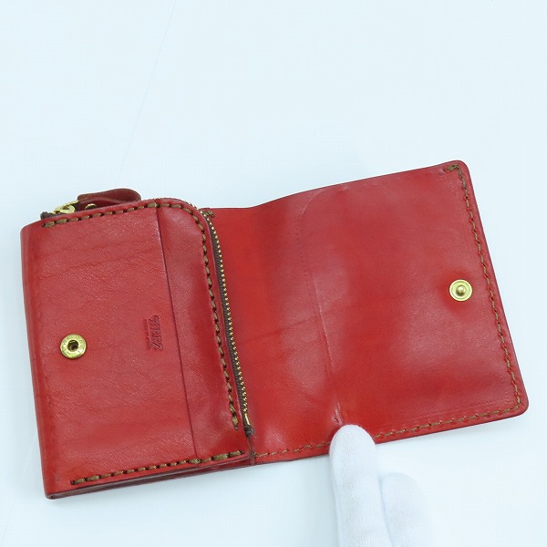 実際に弊社で買取させて頂いたHERZ/ヘルツ レザー 二つ折り L字ファスナー ミニウォレット/財布の画像 3枚目