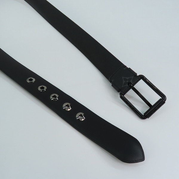 実際に弊社で買取させて頂いたLOUIS VUITTON/ルイヴィトン サンチュール ヴォヤジャー ベルト モノグラム エクリプス レザーベルト M0043 100/40の画像 4枚目