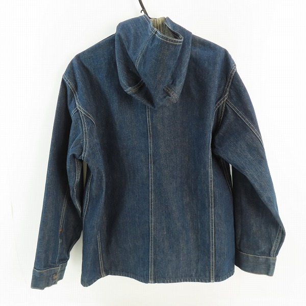 実際に弊社で買取させて頂いたEVISU/エヴィス フード付きデニムジャケット 38の画像 1枚目