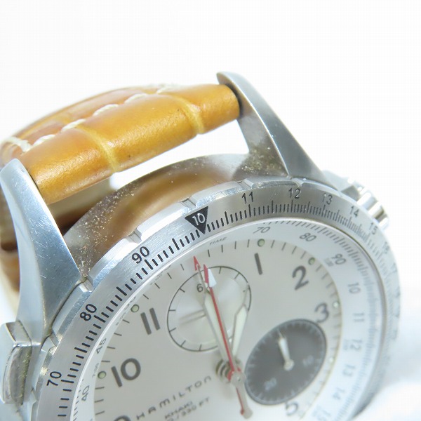 実際に弊社で買取させて頂いたHAMILTON/ハミルトン カーキ ETO クオーツ クロノグラフ 腕時計 H776220【動作未確認】の画像 6枚目