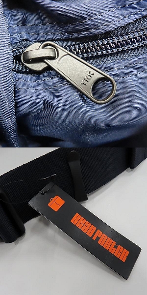 実際に弊社で買取させて頂いた(z12)【複数個選択可能/未使用】HEAD PORTER/ヘッドポーター JUNGLE WAIST BAG ジャングル ウエストバッグ ダークネイビーの画像 8枚目