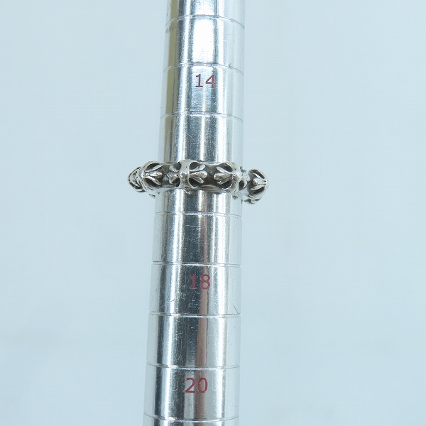 実際に弊社で買取させて頂いたCHROME HEARTS/クロムハーツ CROSS BAND RING/クロス バンド リング 16.5号の画像 9枚目