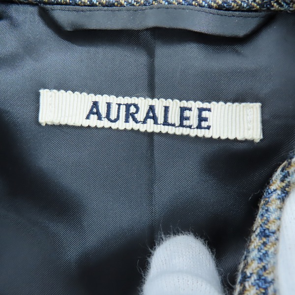 実際に弊社で買取させて頂いたAURALEE/オーラリー DOUBLE FACE CHECK ZIP BLOUSO/ブルーガンクラブチェックブルゾン・ジャケットA9AB02BN/4の画像 2枚目