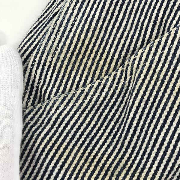 実際に弊社で買取させて頂いたmastermind JAPAN/マスターマインドジャパン radiance期 金ラメ織り込み ヒッコリー柄ペインターパンツ MY-PA07-02/Mの画像 6枚目