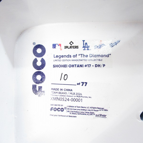 実際に弊社で買取させて頂いたFOCO PLAYER BOBBLE ボブルヘッド ロサンゼルス・ドジャース ＃17 大谷翔平 18インチ 首振り フィギュア 限定77個の画像 7枚目