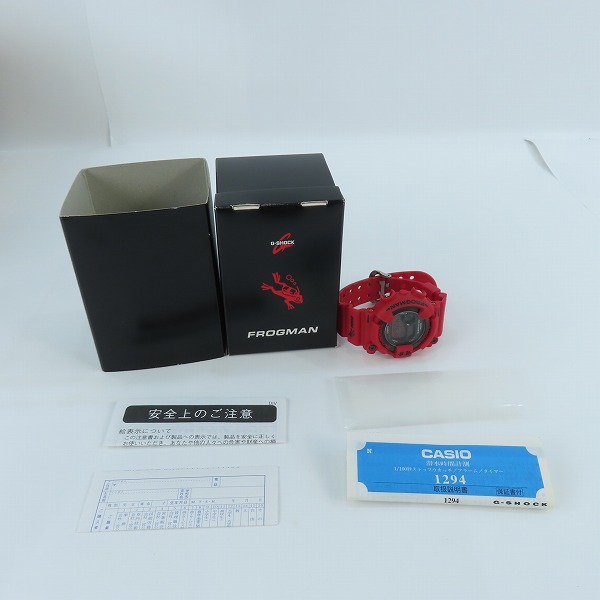 実際に弊社で買取させて頂いたG-SHOCK/Gショック FROGMAN 2000 赤潜水蛙 DW-8200NT2-4JRの画像 8枚目