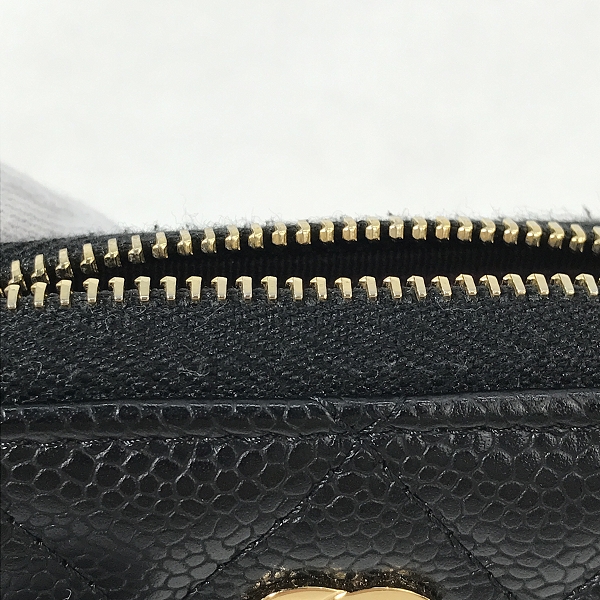 実際に弊社で買取させて頂いたCHANEL/シャネル マトラッセ キャビアスキン コインケースの画像 6枚目