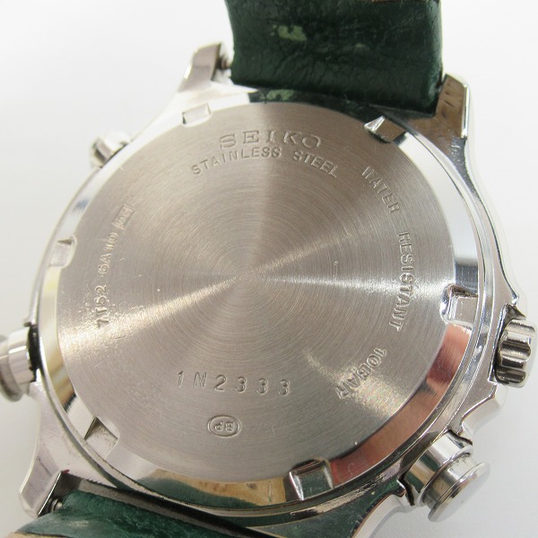 実際に弊社で買取させて頂いたSEIKO/セイコー スピードマスター QZ クロノグラフ 1/100 デイト 腕時計 7T52-6A10【動作未確認】の画像 3枚目
