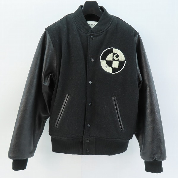 実際に弊社で買取させて頂いたcarhartt wip/カーハート 袖レザー スタジャン/スタジアムジャンパー /S