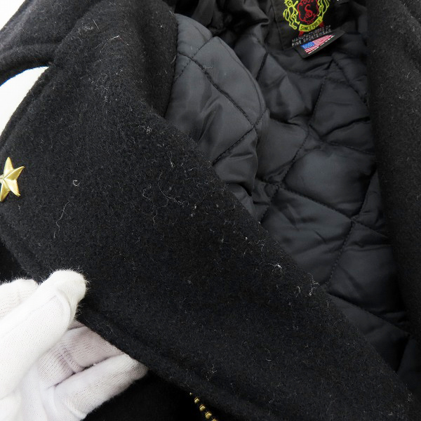 実際に弊社で買取させて頂いたSchott Bros/ショット ブロス メルトン ウール ライダース/Pコート ワンスター 7068/30の画像 6枚目