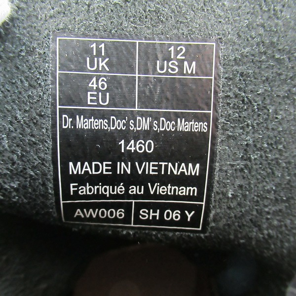 実際に弊社で買取させて頂いたDr.Martens/ドクターマーチン 1460 ICONS 8EYE BOOT SMOOTH 10072004/UK11の画像 5枚目
