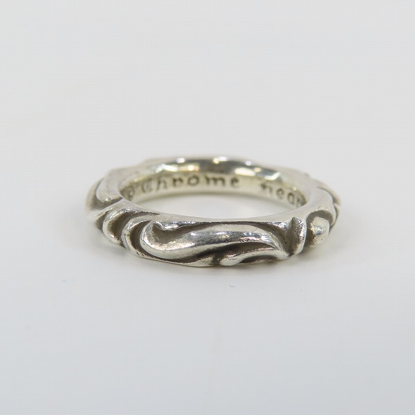 実際に弊社で買取させて頂いたCHROME HEARTS/クロムハーツ スクロールバンドリング 16.5号の画像 1枚目