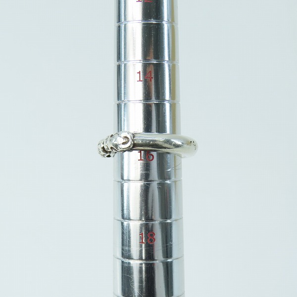 実際に弊社で買取させて頂いたCHROME HEARTS/クロムハーツ DOUBLE DOG RING/ダブルドッグ リング/16号の画像 8枚目