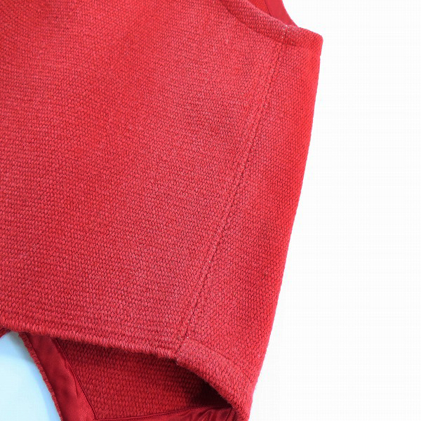 実際に弊社で買取させて頂いたORTEGA'S/オルテガ ウール CHIMAYO チマヨ ベスト レッド/38の画像 6枚目