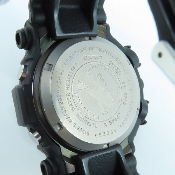 実際に弊社で買取させて頂いた【カスタム】G-SHOCK/Gショック FROGMAN/フロッグマン リアルブラック スクリューバック DW-8200の画像 3枚目