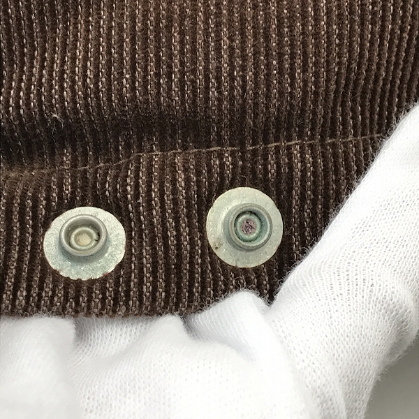 実際に弊社で買取させて頂いたA BATHING APE/アベイシングエイプ ラクーンファー コーデュロイ ダウンジャケット /XLの画像 5枚目