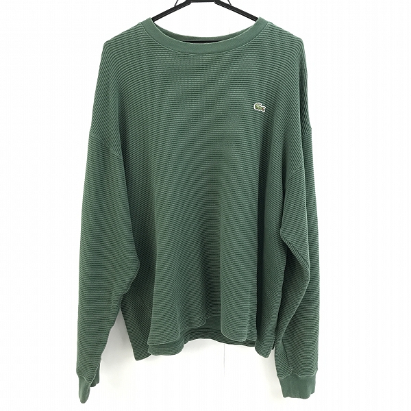 実際に弊社で買取させて頂いたLACOSTE/ラコステ JOURNAL STANDARD relume 別注 オーバーサイズ サーマル カットソー グリーン TH231LJ /L